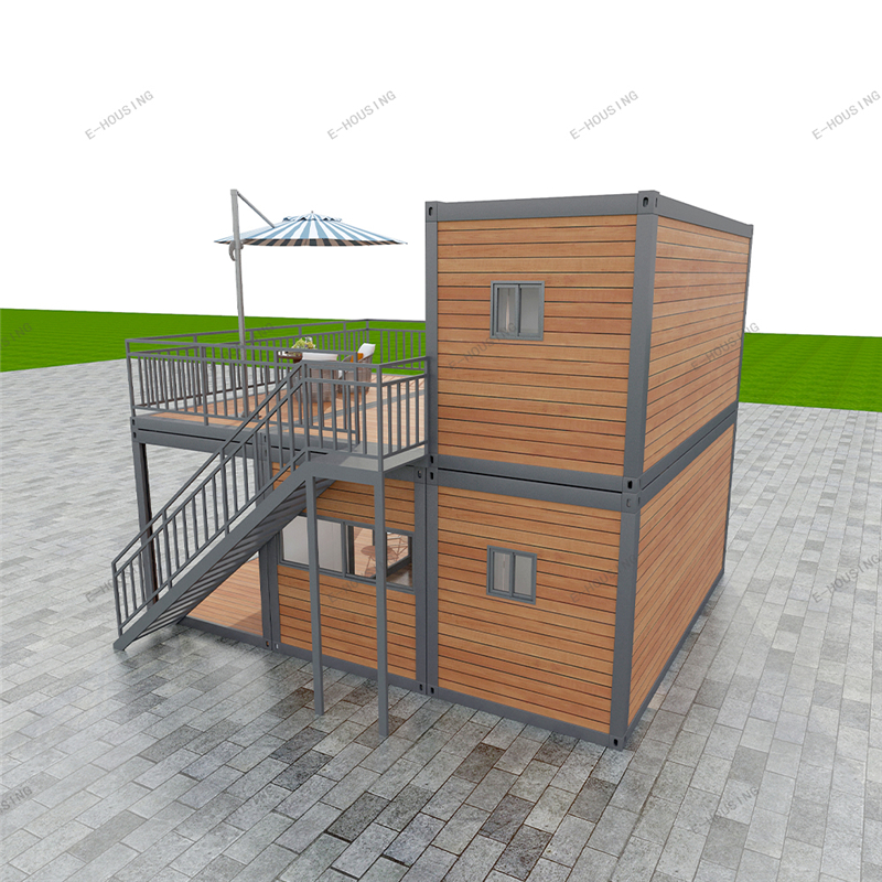 2022 E-Housing Company Индивидуальный высококачественный профессиональный роскошный деревянный сборный дом-контейнер с огнестойким покрытием 04